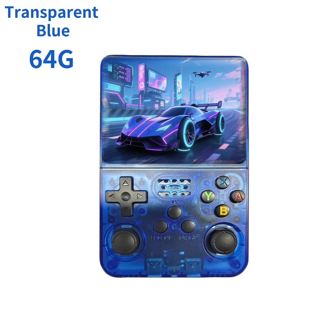 Tragbarer R36S Handheld-Spieleplayer 3,5 Zoll IPS-Display 128 GB Linux-System vorinstallierte Retro-Spiele-Taschenkonsole