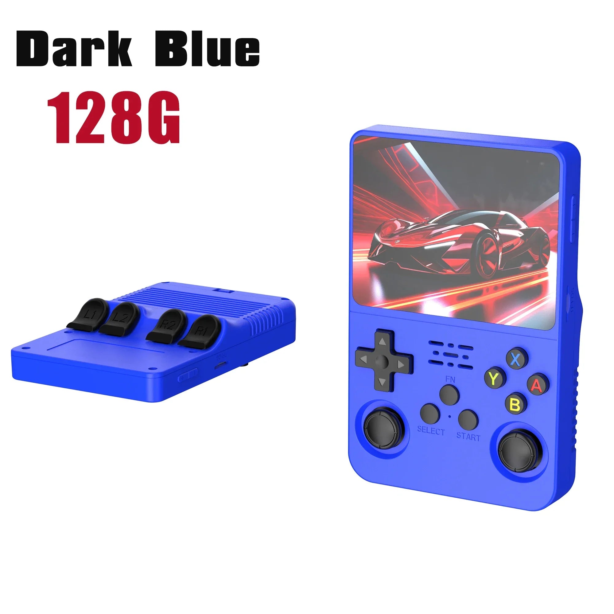 Tragbarer R36S Handheld-Spieleplayer 3,5 Zoll IPS-Display 128 GB Linux-System vorinstallierte Retro-Spiele-Taschenkonsole