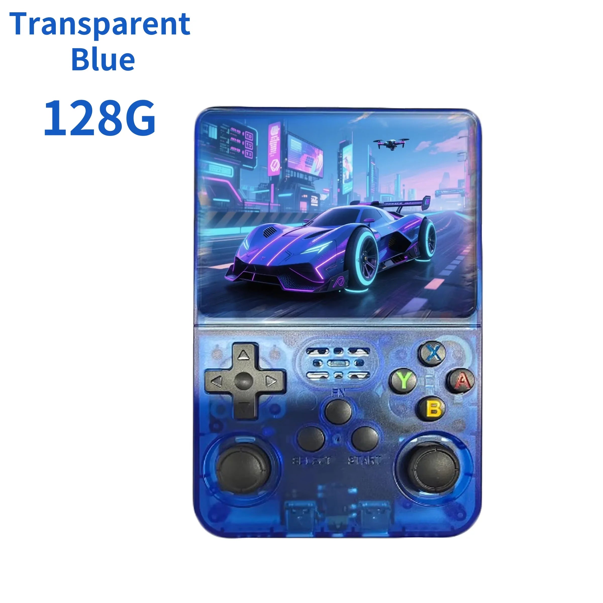 Tragbarer R36S Handheld-Spieleplayer 3,5 Zoll IPS-Display 128 GB Linux-System vorinstallierte Retro-Spiele-Taschenkonsole