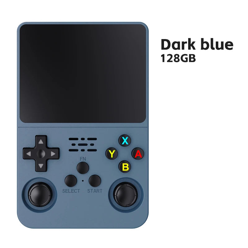 Tragbarer R36S Handheld-Spieleplayer 3,5 Zoll IPS-Display 128 GB Linux-System vorinstallierte Retro-Spiele-Taschenkonsole