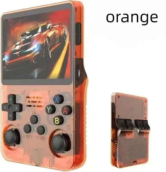 Tragbarer R36S Handheld-Spieleplayer 3,5 Zoll IPS-Display 128 GB Linux-System vorinstallierte Retro-Spiele-Taschenkonsole