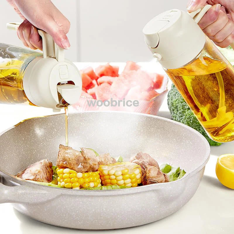 Ölspray Plastik Haushalt Küche Öl Sprühflasche Zerstäubender Nebel Befüllen Kochen Dualer Gebrauch BBQ Camping Große Kapazität