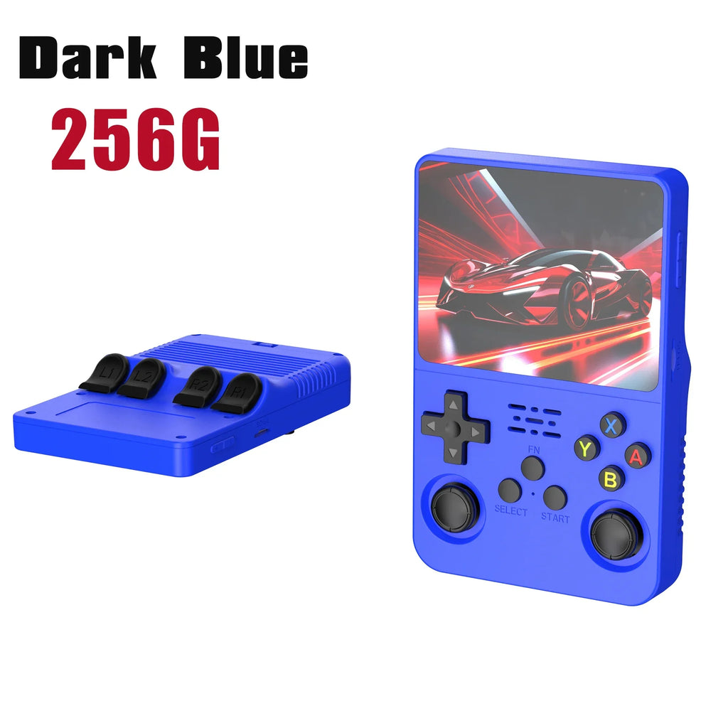 Tragbarer R36S Handheld-Spieleplayer 3,5 Zoll IPS-Display 128 GB Linux-System vorinstallierte Retro-Spiele-Taschenkonsole