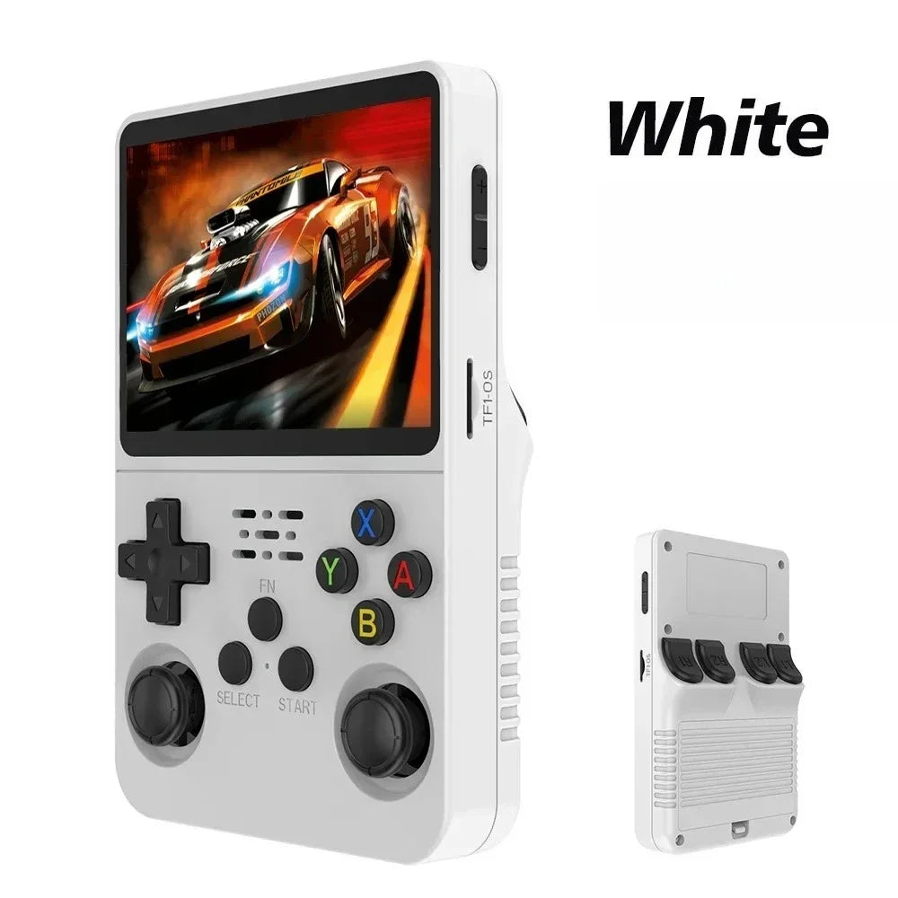 Tragbarer R36S Handheld-Spieleplayer 3,5 Zoll IPS-Display 128 GB Linux-System vorinstallierte Retro-Spiele-Taschenkonsole