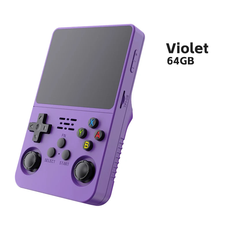 Tragbarer R36S Handheld-Spieleplayer 3,5 Zoll IPS-Display 128 GB Linux-System vorinstallierte Retro-Spiele-Taschenkonsole