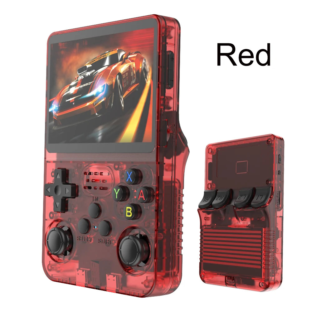 Tragbarer R36S Handheld-Spieleplayer 3,5 Zoll IPS-Display 128 GB Linux-System vorinstallierte Retro-Spiele-Taschenkonsole