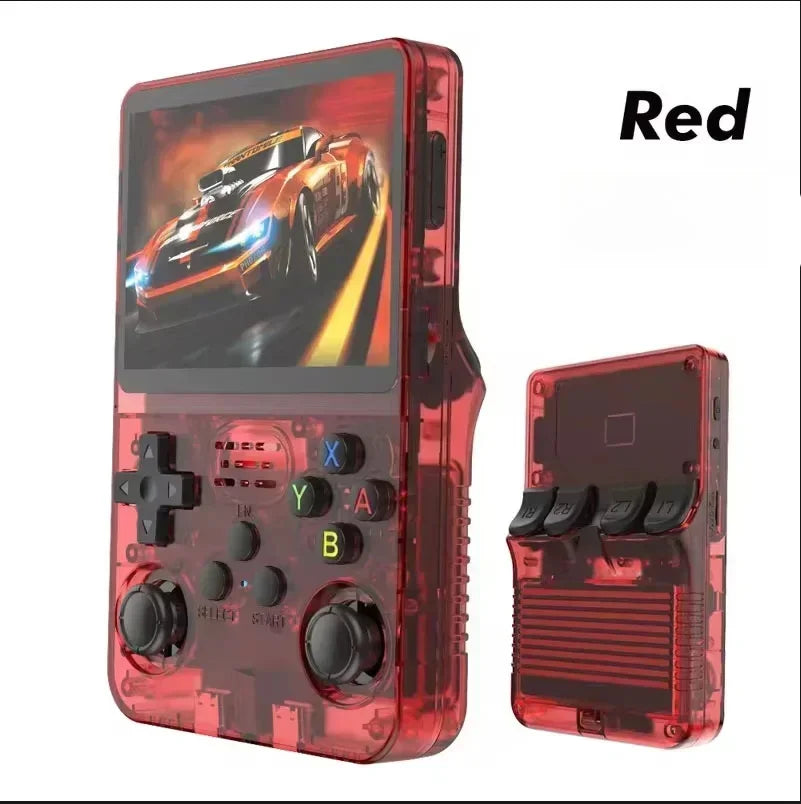 Tragbarer R36S Handheld-Spieleplayer 3,5 Zoll IPS-Display 128 GB Linux-System vorinstallierte Retro-Spiele-Taschenkonsole