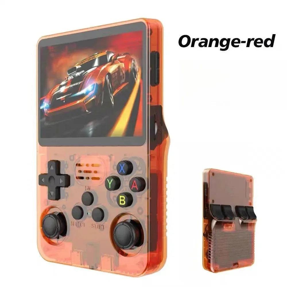 Tragbarer R36S Handheld-Spieleplayer 3,5 Zoll IPS-Display 128 GB Linux-System vorinstallierte Retro-Spiele-Taschenkonsole