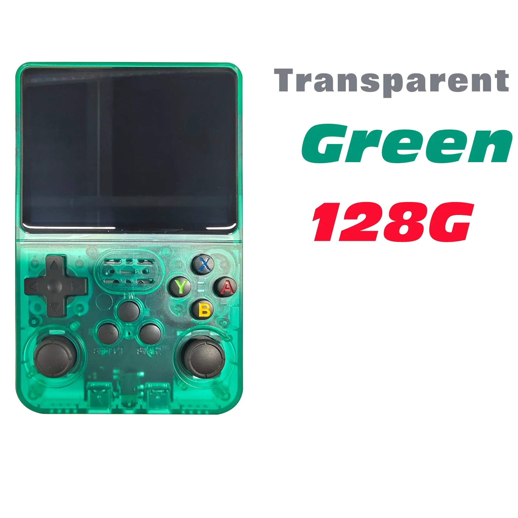 Tragbarer R36S Handheld-Spieleplayer 3,5 Zoll IPS-Display 128 GB Linux-System vorinstallierte Retro-Spiele-Taschenkonsole