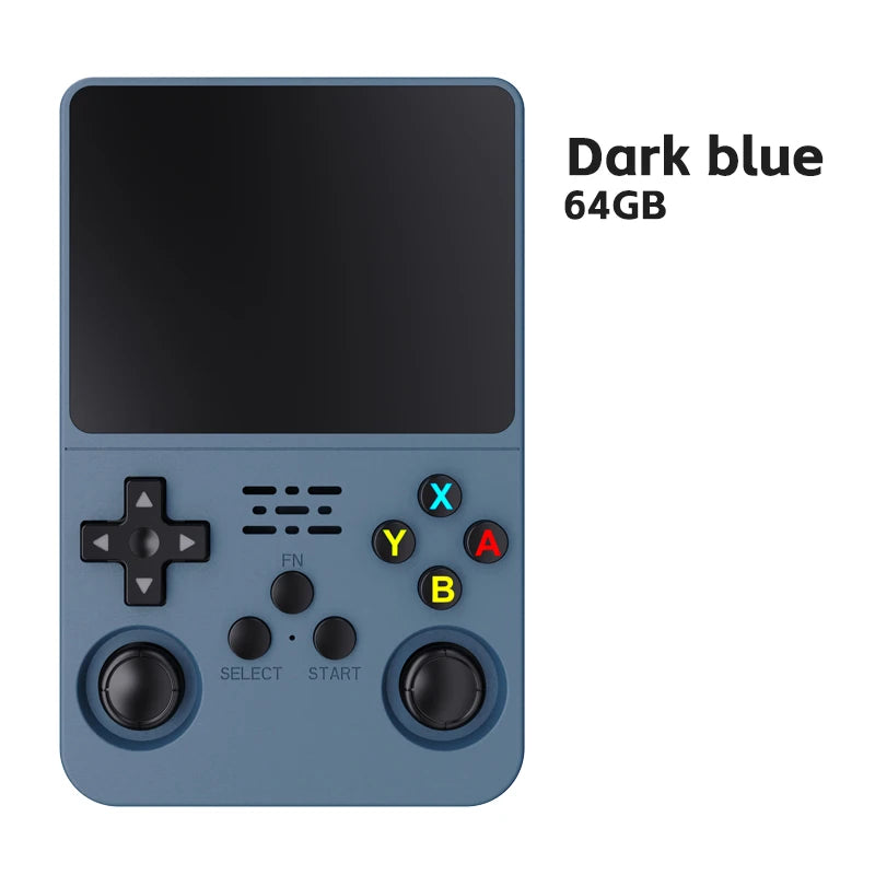 Tragbarer R36S Handheld-Spieleplayer 3,5 Zoll IPS-Display 128 GB Linux-System vorinstallierte Retro-Spiele-Taschenkonsole