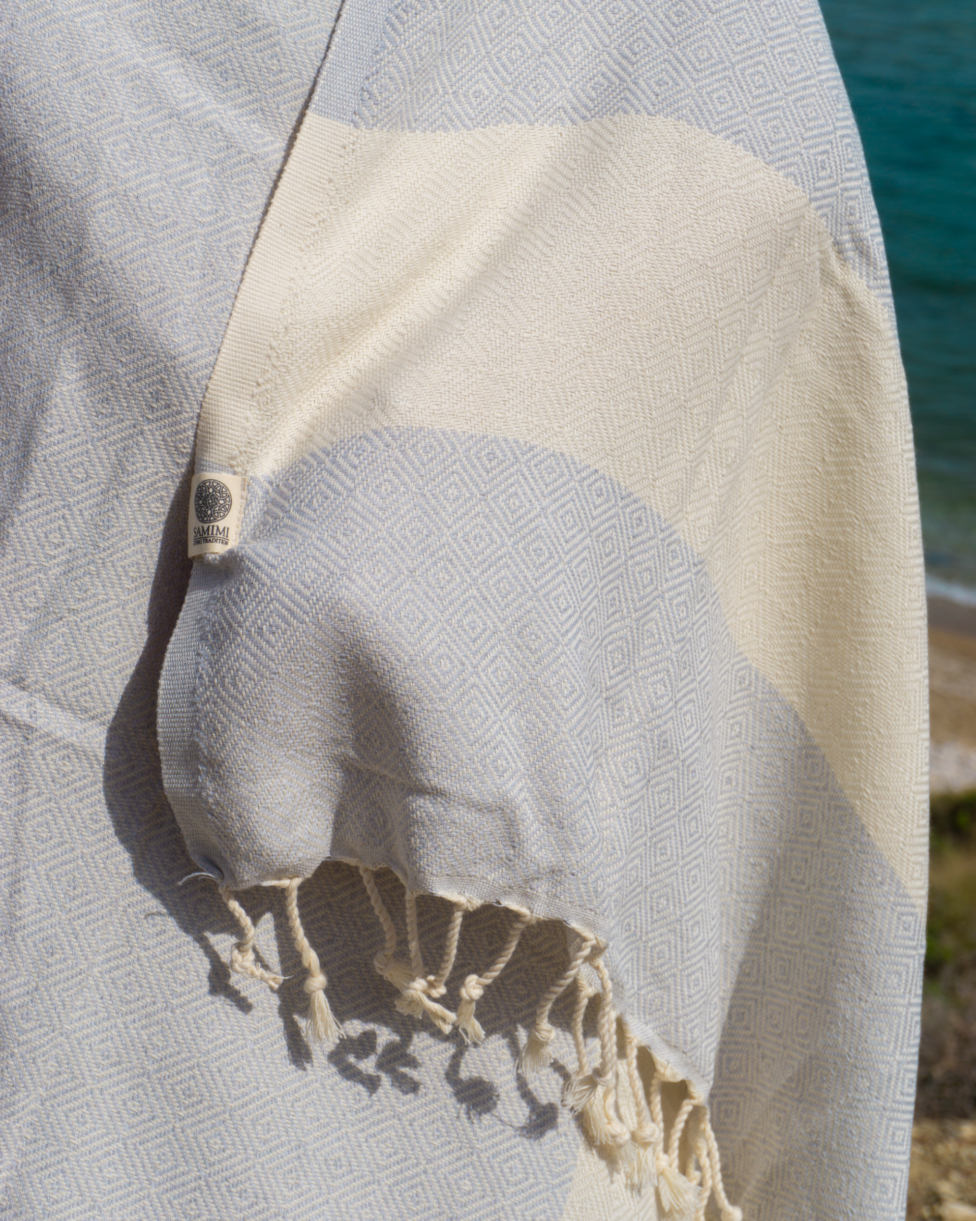 DIAMANT Hammam Towel, Beach Towel, Pestemal - Grey