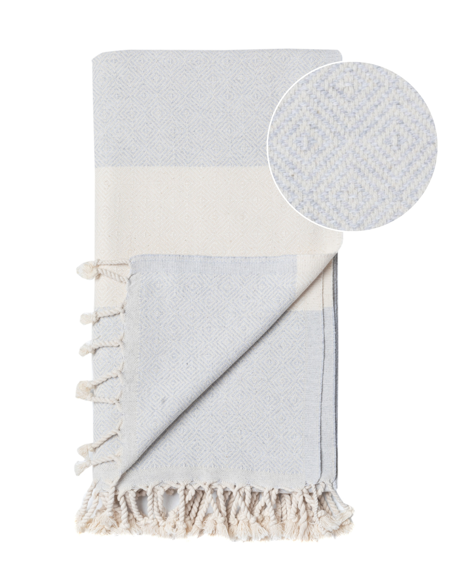 DIAMANT Hammam Hand & Hair Towel, Tea Towel - Grey