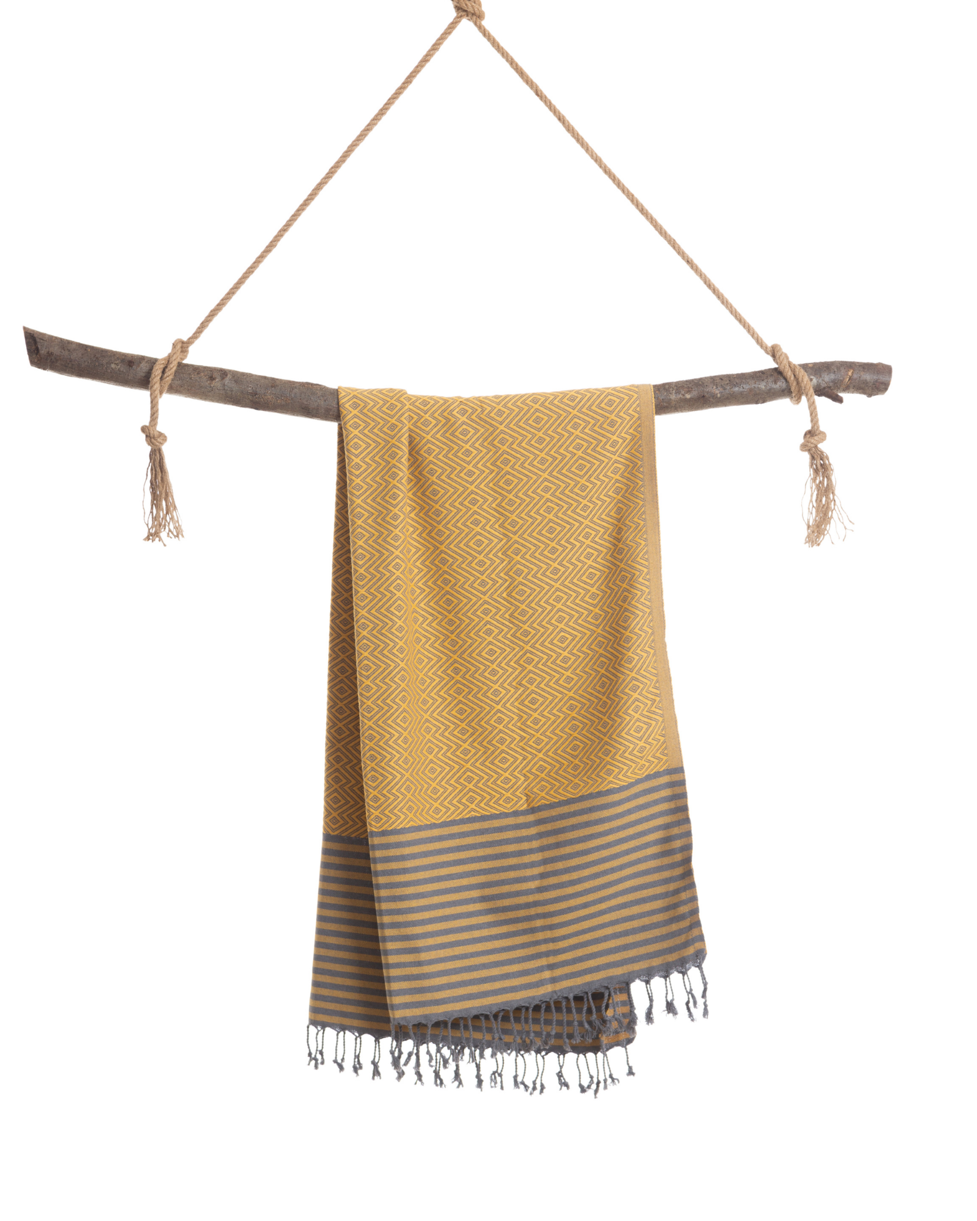 SAHARA Hammam Beach Towel, Spa Sauna Towel - Yellow
