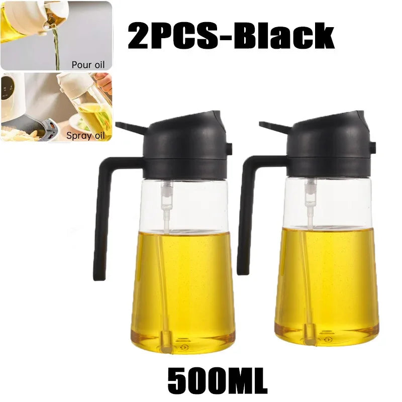 Ölspray Plastik Haushalt Küche Öl Sprühflasche Zerstäubender Nebel Befüllen Kochen Dualer Gebrauch BBQ Camping Große Kapazität