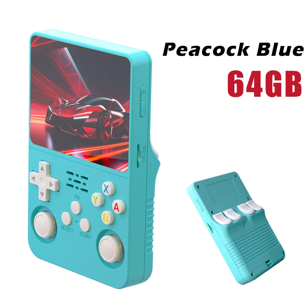 Tragbarer R36S Handheld-Spieleplayer 3,5 Zoll IPS-Display 128 GB Linux-System vorinstallierte Retro-Spiele-Taschenkonsole