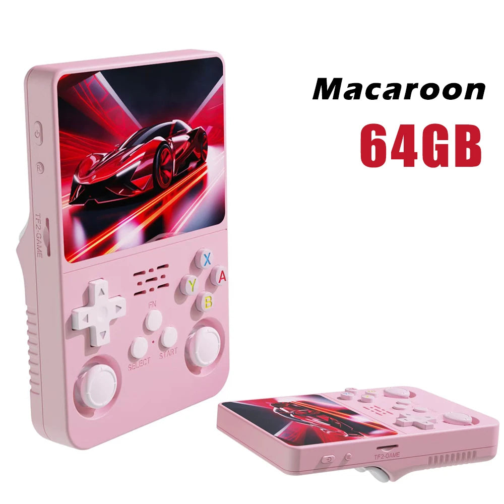 Tragbarer R36S Handheld-Spieleplayer 3,5 Zoll IPS-Display 128 GB Linux-System vorinstallierte Retro-Spiele-Taschenkonsole