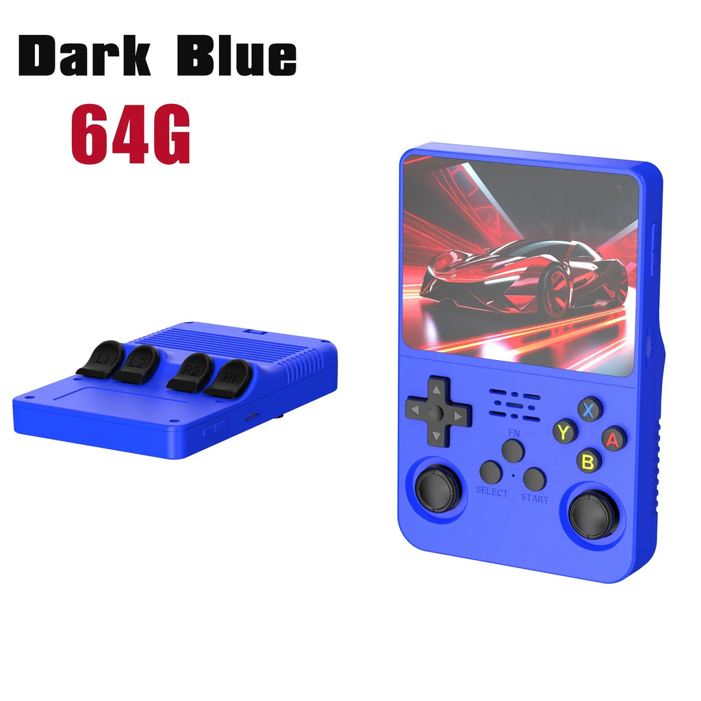 Tragbarer R36S Handheld-Spieleplayer 3,5 Zoll IPS-Display 128 GB Linux-System vorinstallierte Retro-Spiele-Taschenkonsole