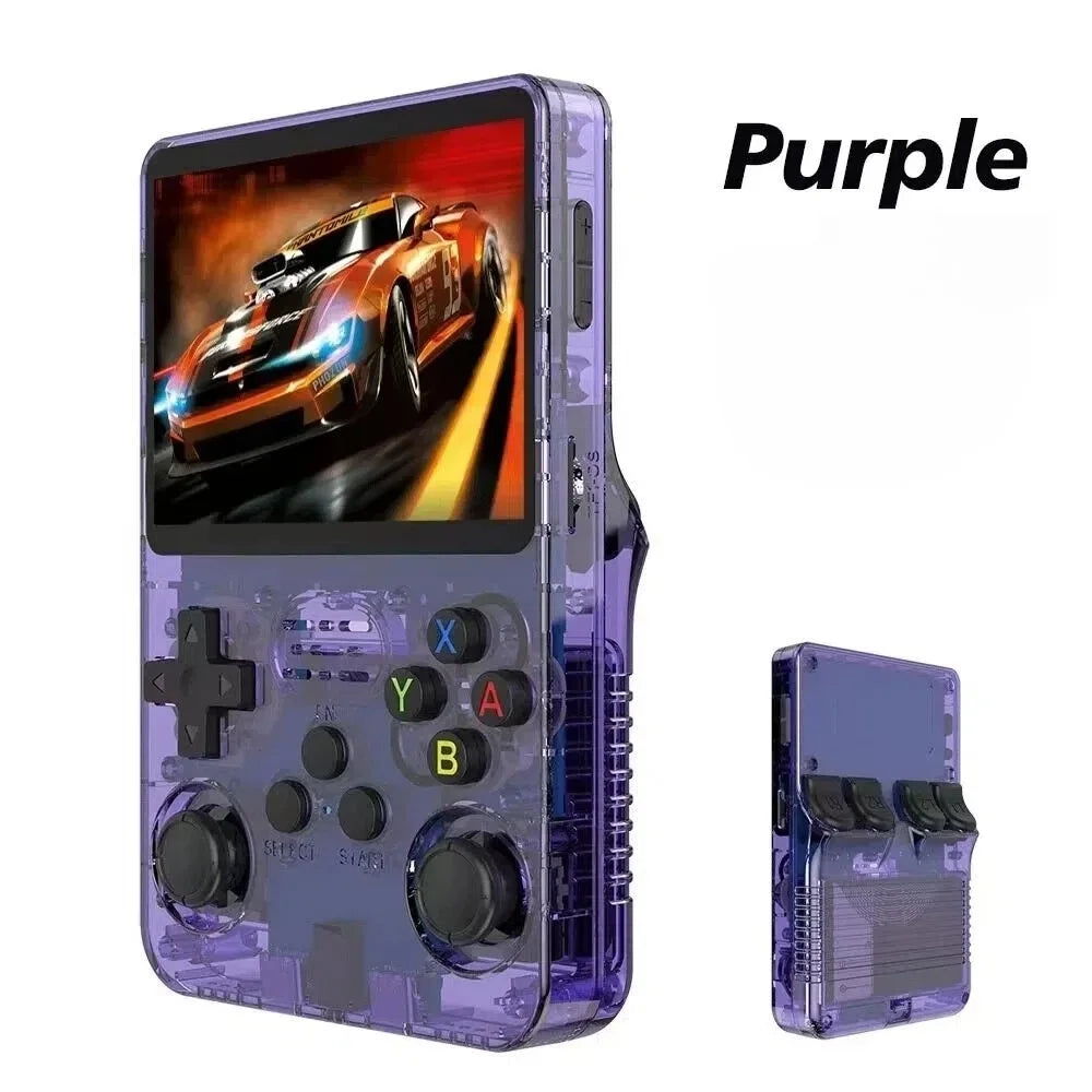 Tragbarer R36S Handheld-Spieleplayer 3,5 Zoll IPS-Display 128 GB Linux-System vorinstallierte Retro-Spiele-Taschenkonsole