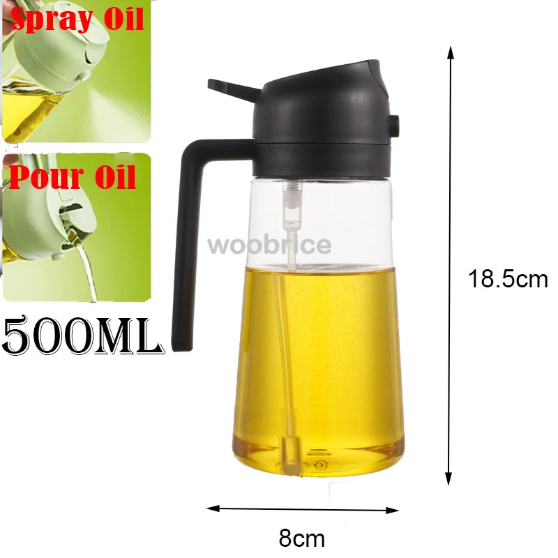 Ölspray Plastik Haushalt Küche Öl Sprühflasche Zerstäubender Nebel Befüllen Kochen Dualer Gebrauch BBQ Camping Große Kapazität