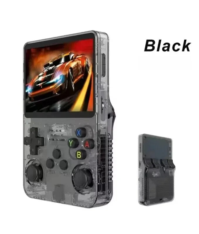 Tragbarer R36S Handheld-Spieleplayer 3,5 Zoll IPS-Display 128 GB Linux-System vorinstallierte Retro-Spiele-Taschenkonsole