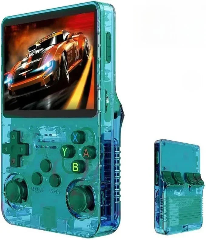 Tragbarer R36S Handheld-Spieleplayer 3,5 Zoll IPS-Display 128 GB Linux-System vorinstallierte Retro-Spiele-Taschenkonsole