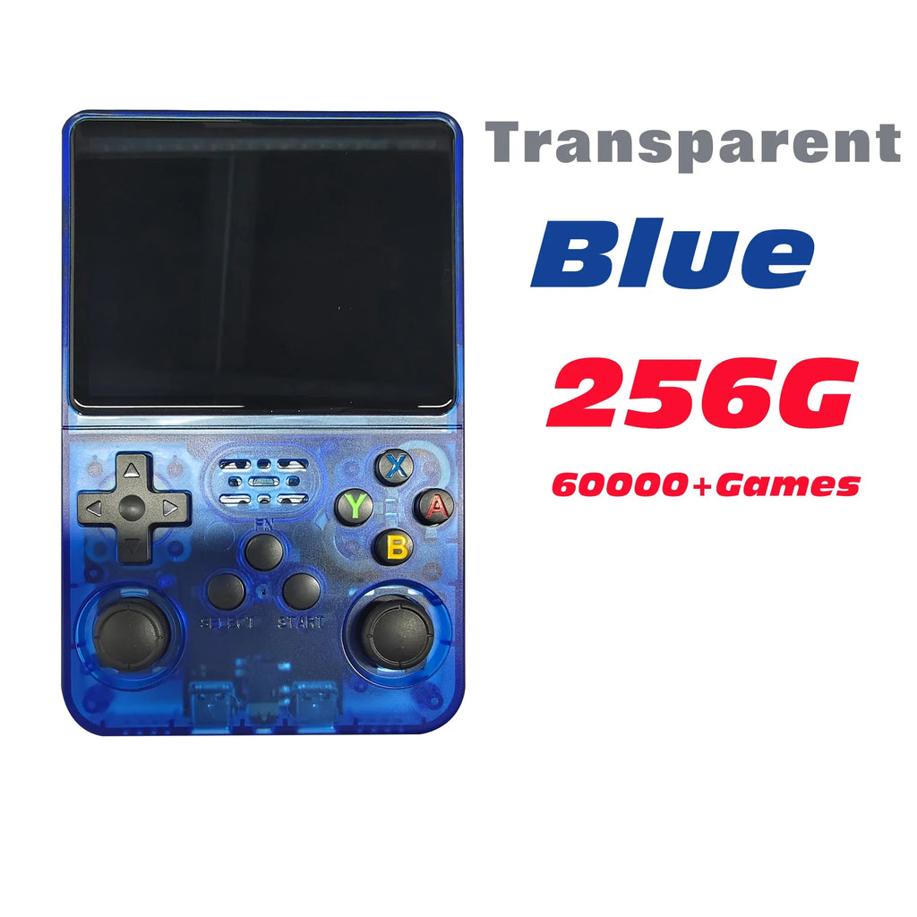 Tragbarer R36S Handheld-Spieleplayer 3,5 Zoll IPS-Display 128 GB Linux-System vorinstallierte Retro-Spiele-Taschenkonsole