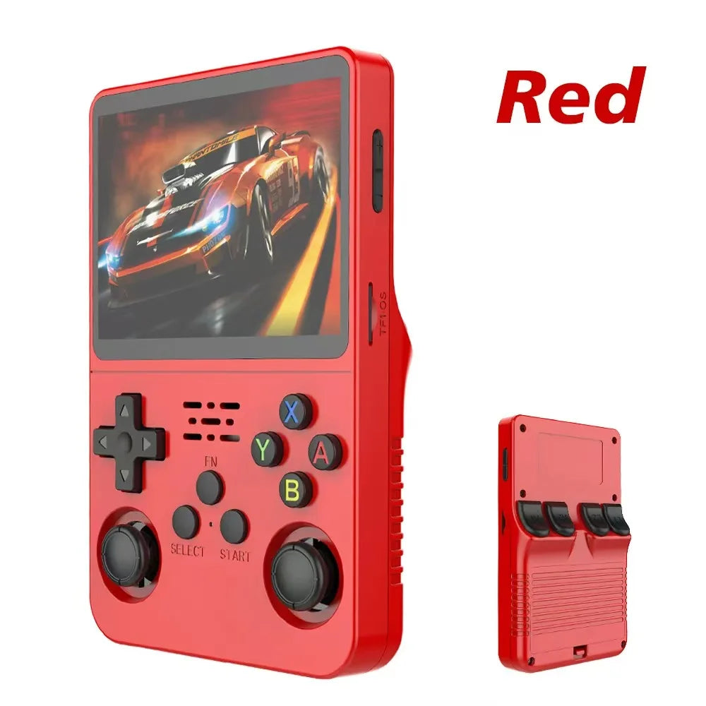 Tragbarer R36S Handheld-Spieleplayer 3,5 Zoll IPS-Display 128 GB Linux-System vorinstallierte Retro-Spiele-Taschenkonsole